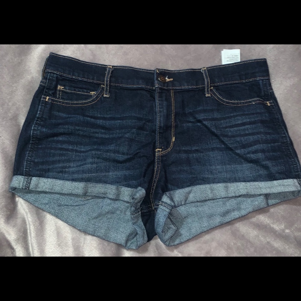 Hollister “high rise short-short” Jean shorts